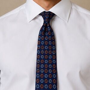 Robert Talbott Estate Navy Medallion Silk Tie